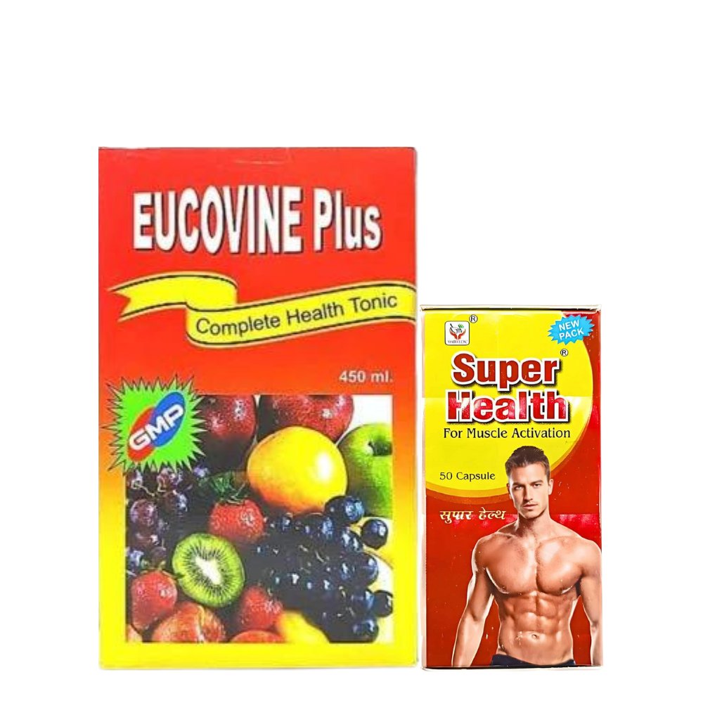 Ayurvedic Eucovine plus Tonic And Super Health Capsule (combo pack)