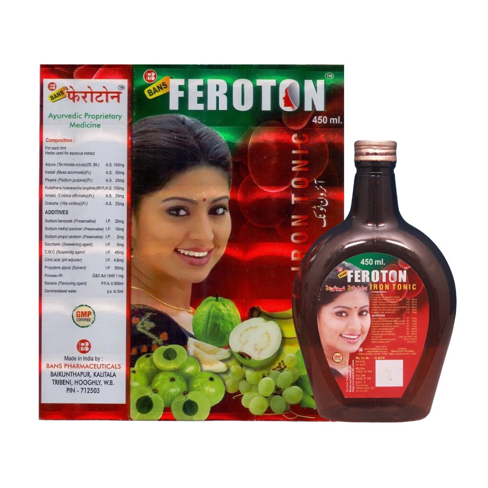 Ayurvedic Feroton Iron Tonic 450ml ( pack of 2 )