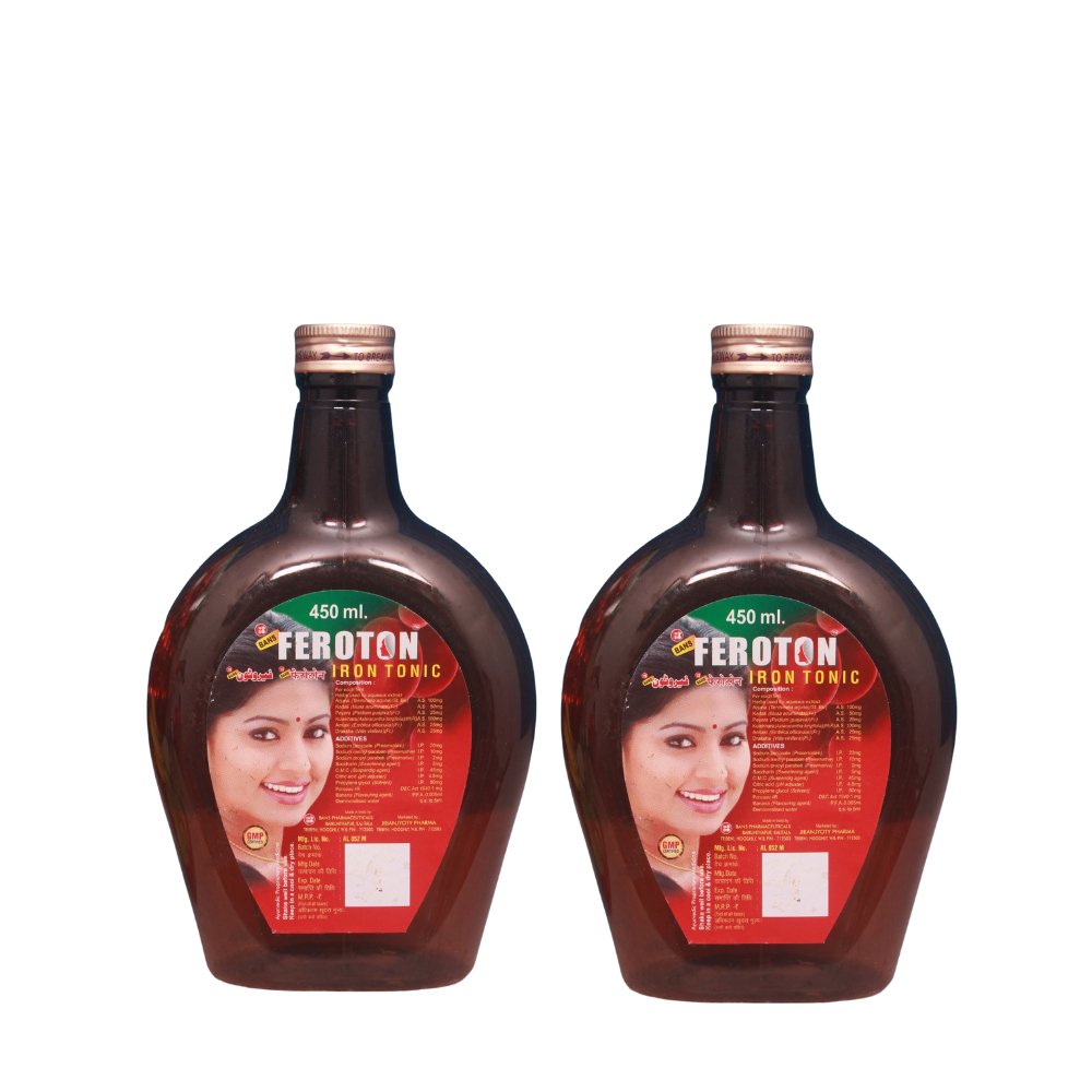 Ayurvedic Feroton Iron Tonic 450ml ( pack of 2 )