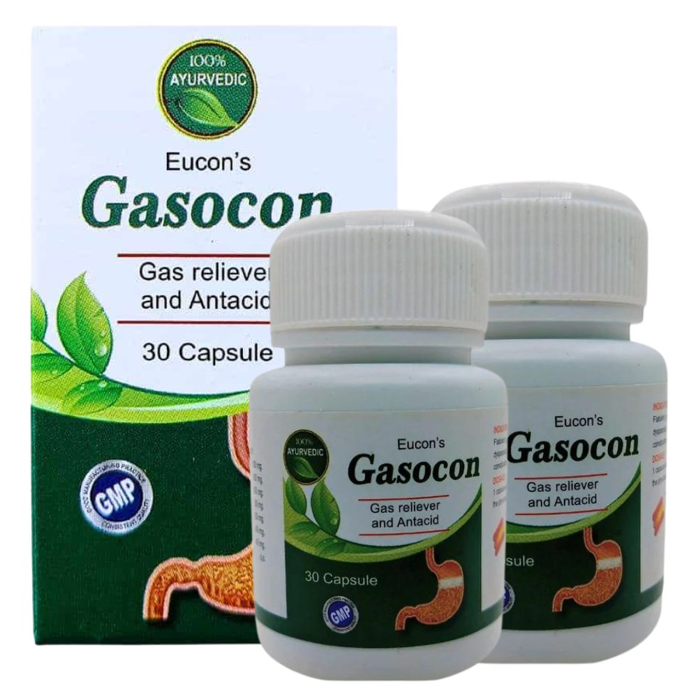 Ayurvedic Gas Reliver And Antacid Gasocon 30 Capsule ( pack of 3 )