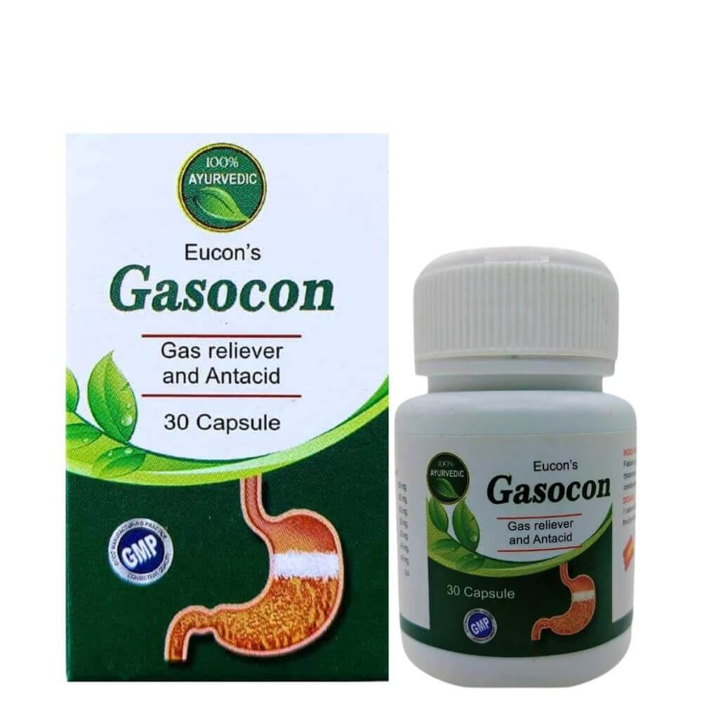 Ayurvedic Gas Reliver And Antacid Gasocon 30 Capsule ( pack of 3 )