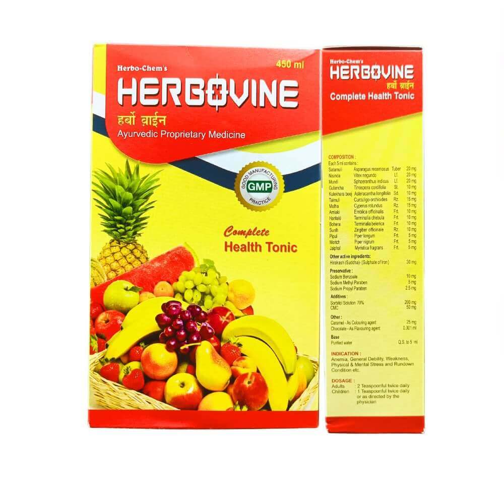 Ayurvedic HERBOVINE syrup 450ml (pack of 3)