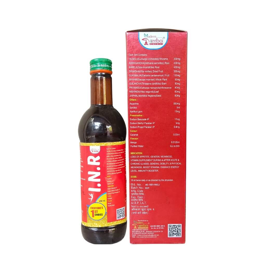 Ayurvedic I. N. R Syrup 450ml ( pack of 2