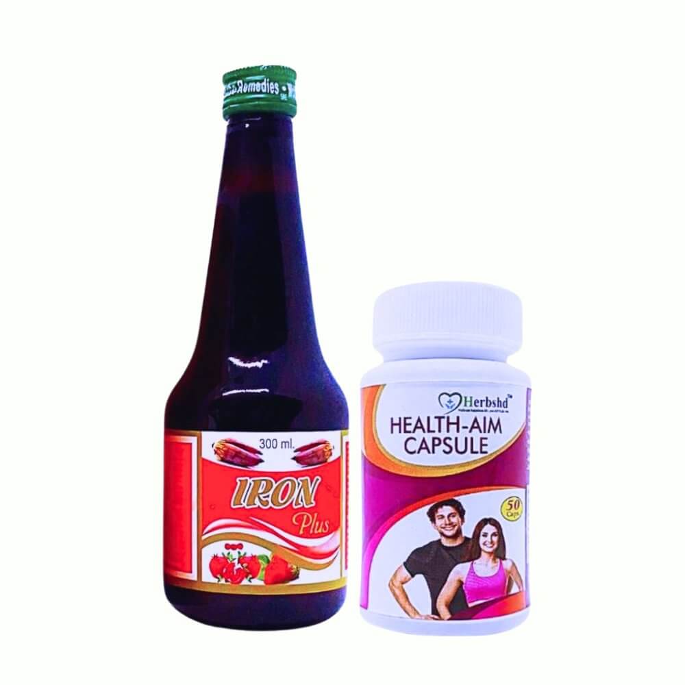 Ayurvedic Iron Plus Tonic and Health - Aim Capsule (Combo Pack)