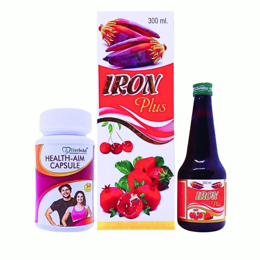 Ayurvedic Iron Plus Tonic and Health - Aim Capsule (Combo Pack)