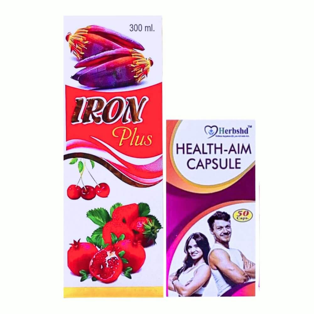 Ayurvedic Iron Plus Tonic and Health - Aim Capsule (Combo Pack)