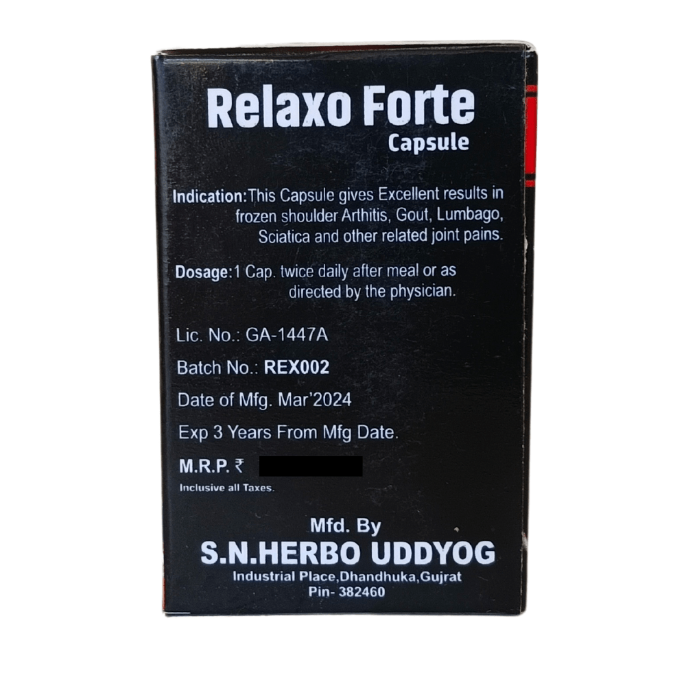 Ayurvedic Joint Pain Relief Relaxo Forte Capsule ( Pack OF 2 )