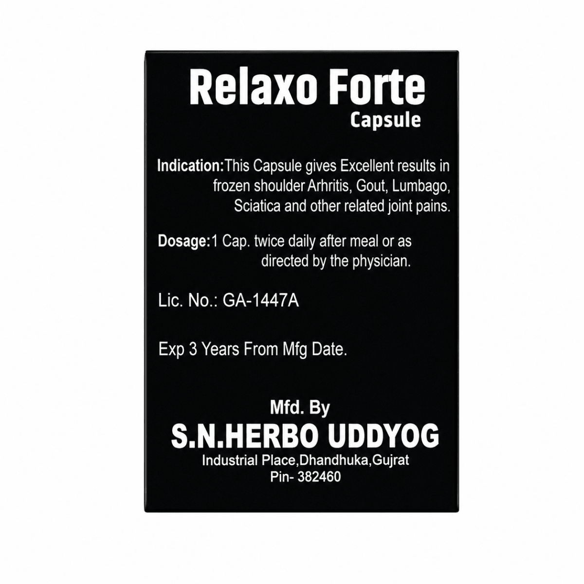 Ayurvedic Joint Pain Relief Relaxo Forte Capsules Pack of2