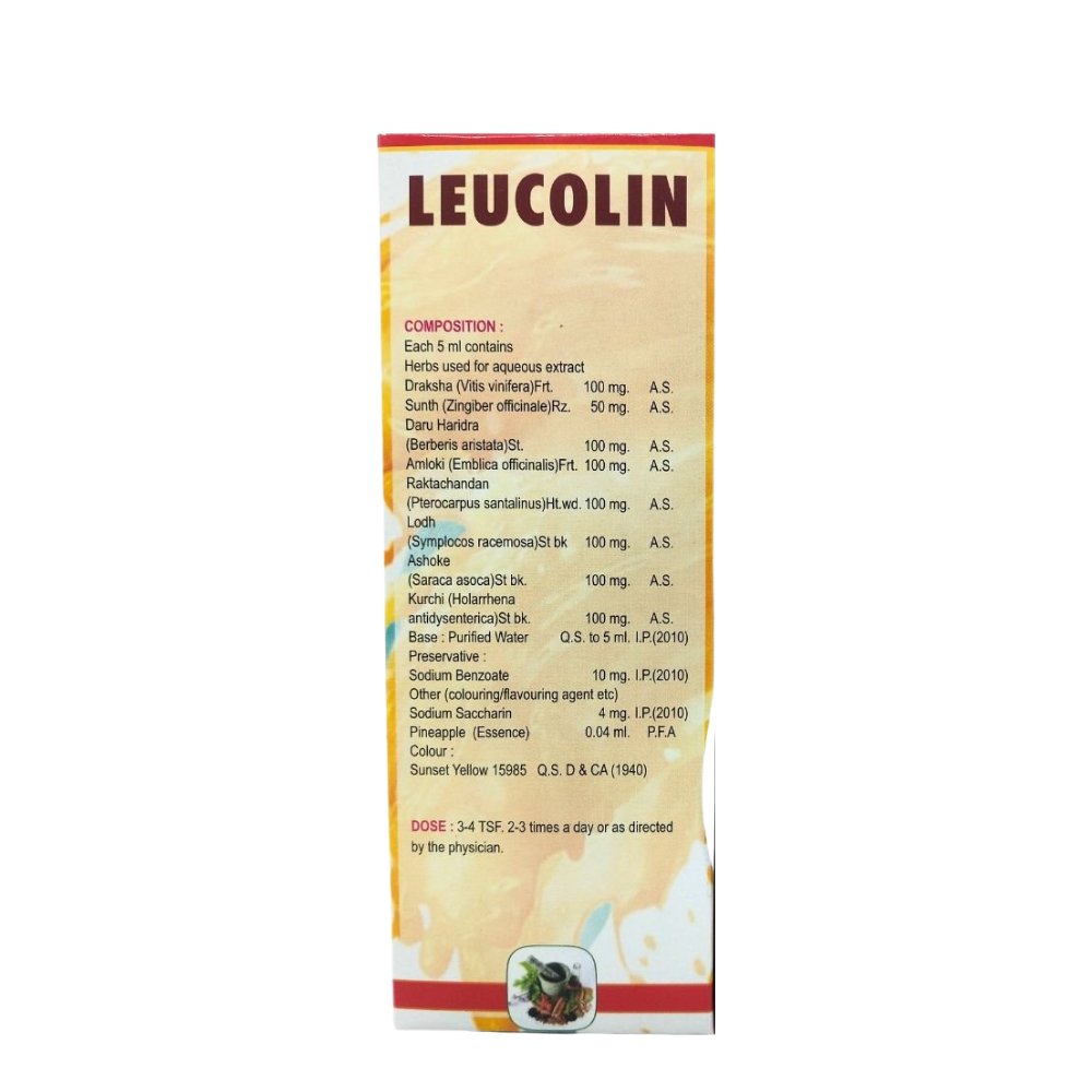 Ayurvedic Leucolin Syrup 450ml. ( pack of 3 )