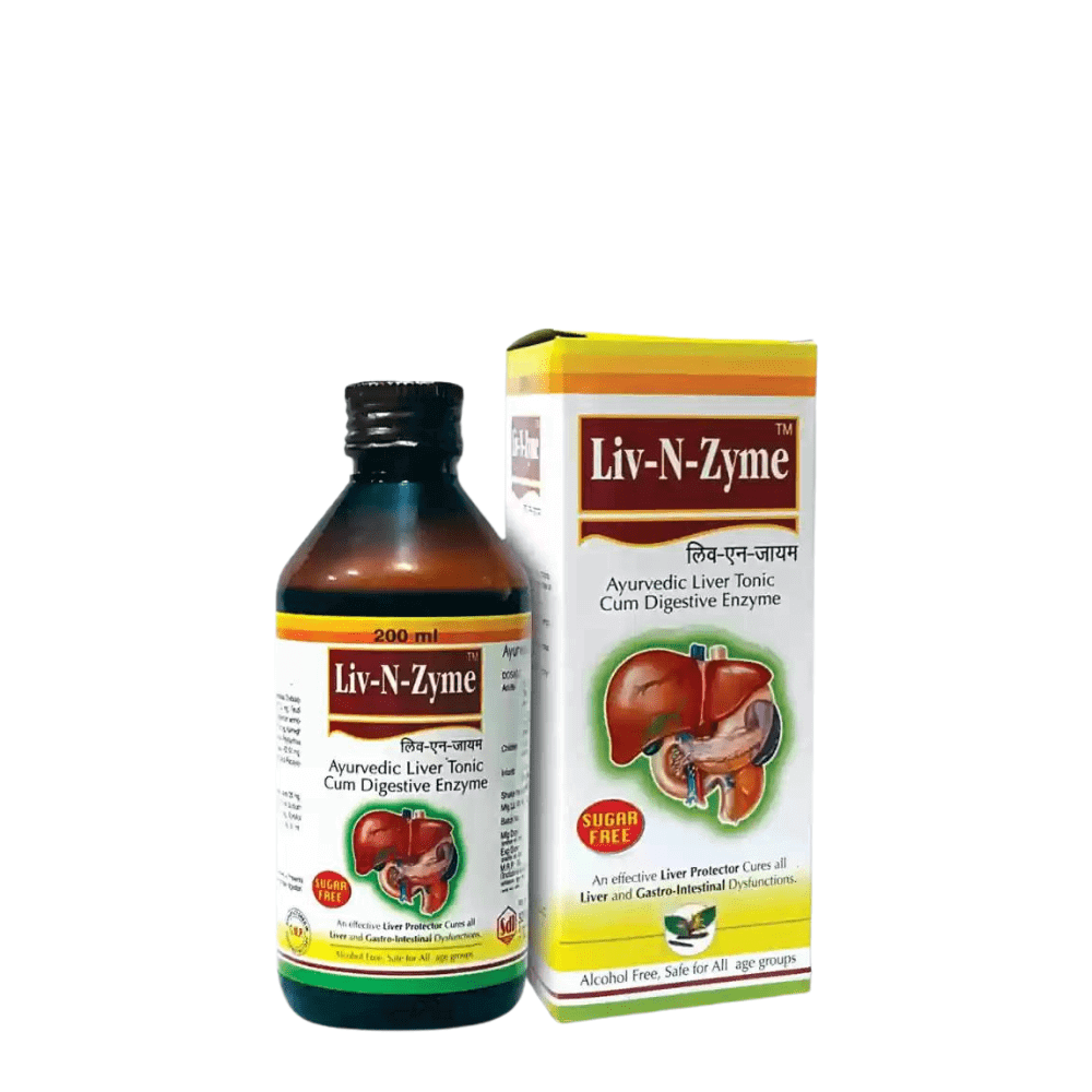 Ayurvedic Liv - N - Zyme Syrup for Liver Protection & Health - Aim Capsule ( Combo )