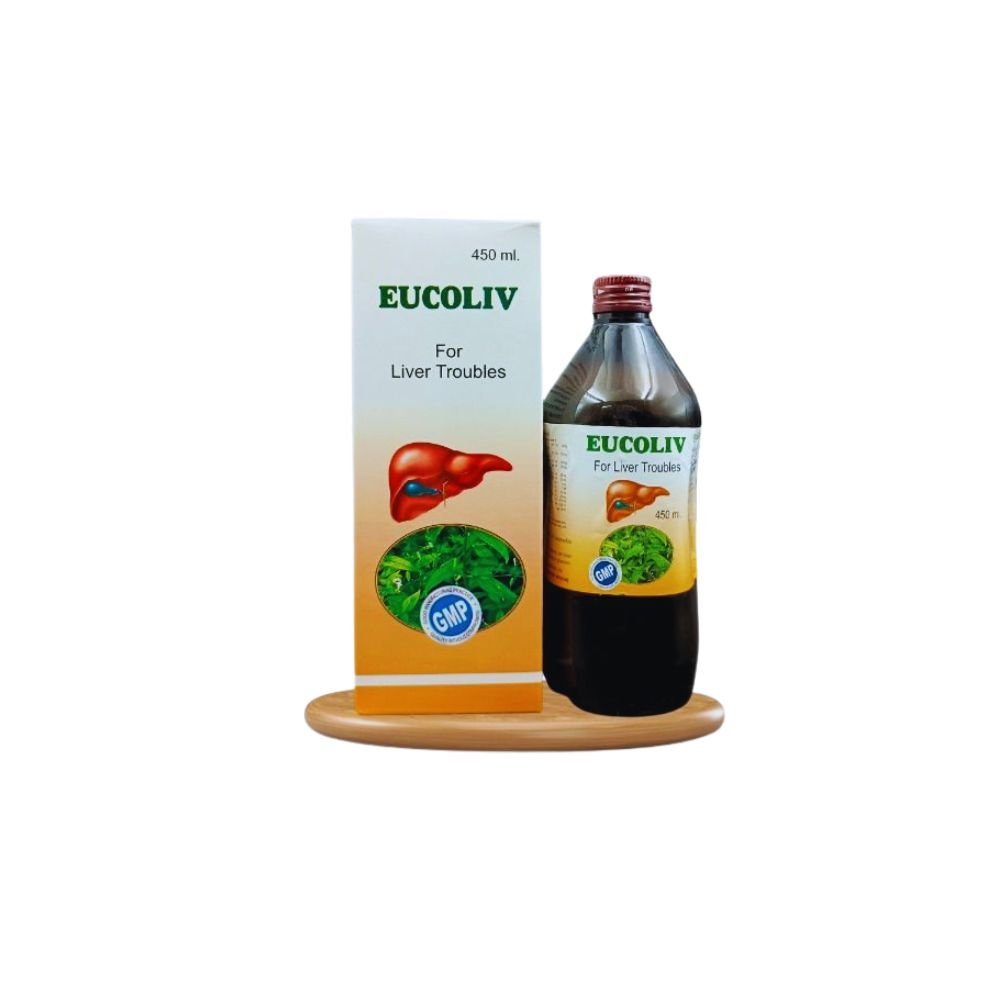 Ayurvedic Liver Care EUCOLIV 450ml Liver Tonic. (pack of 2)