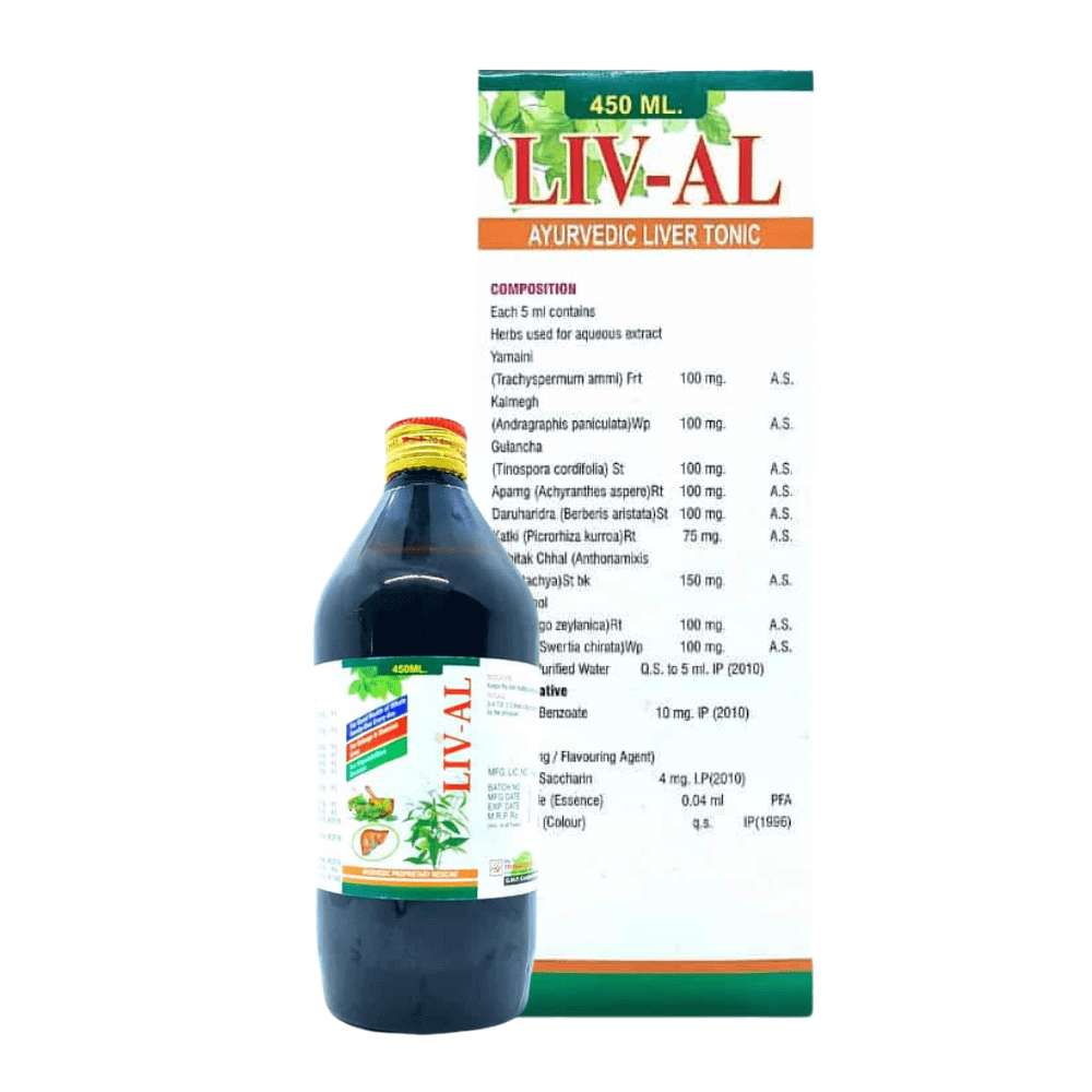 Ayurvedic Liver care LIV - AL Tonic & Health Aim Multivitamin capsule( combo )