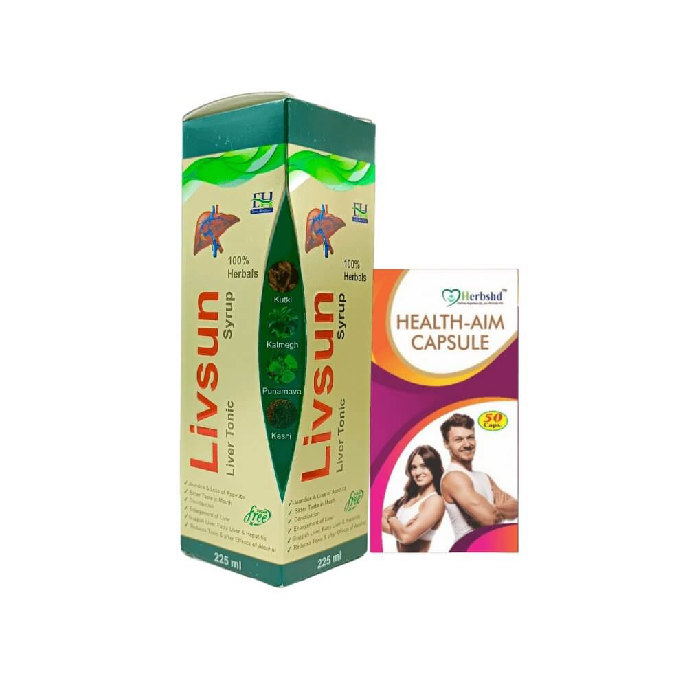 Ayurvedic Livsun Liver Tonic & Health - Aim Capsule boosts immunity