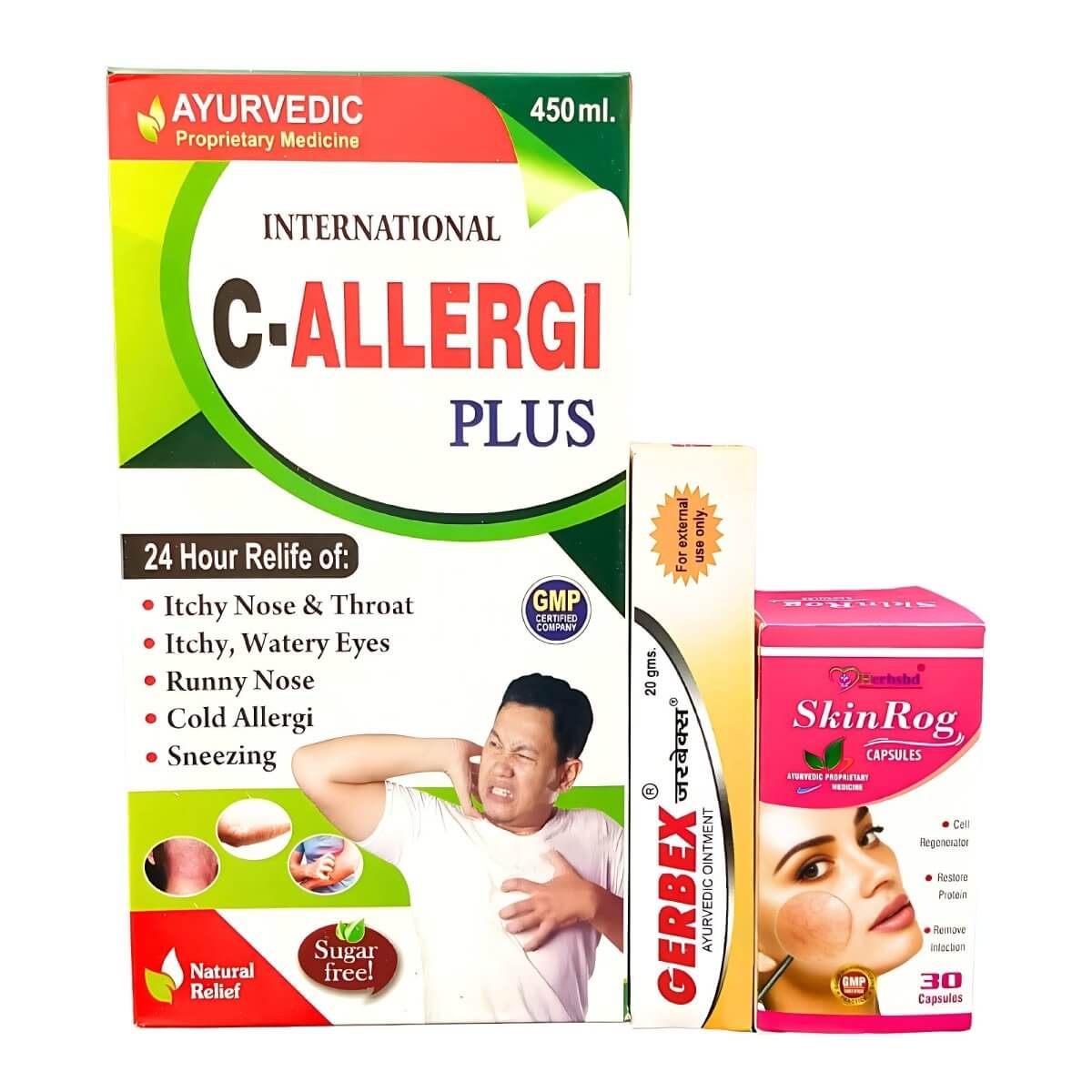 Ayurvedic Medicine For Skin Allergy (Combo Kit) - Allergic Rhinitis