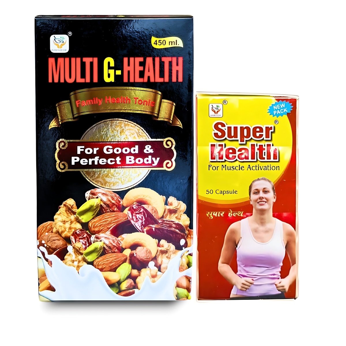 AYURVEDIC MULTI - G HEALTH TONIC & SUPER HEALTH CAPSULE(COMBO PACK)