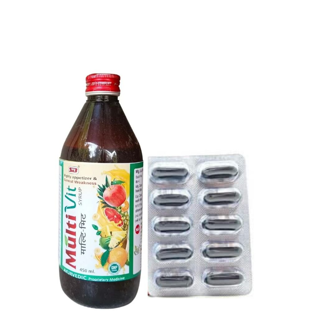 Ayurvedic Multi Vit Syrup & Multivit Capsule (Combo pack - 2)