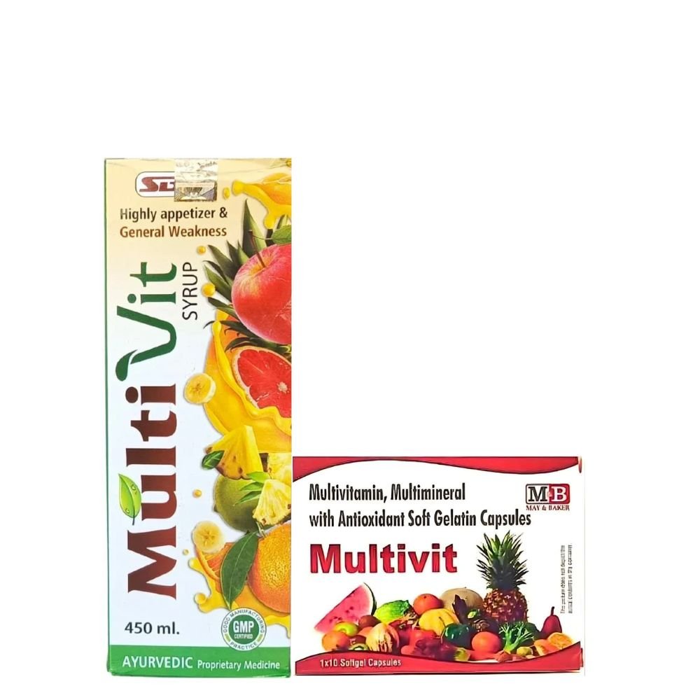 Ayurvedic Multi Vit Syrup & Multivit Capsule (Combo pack - 2)