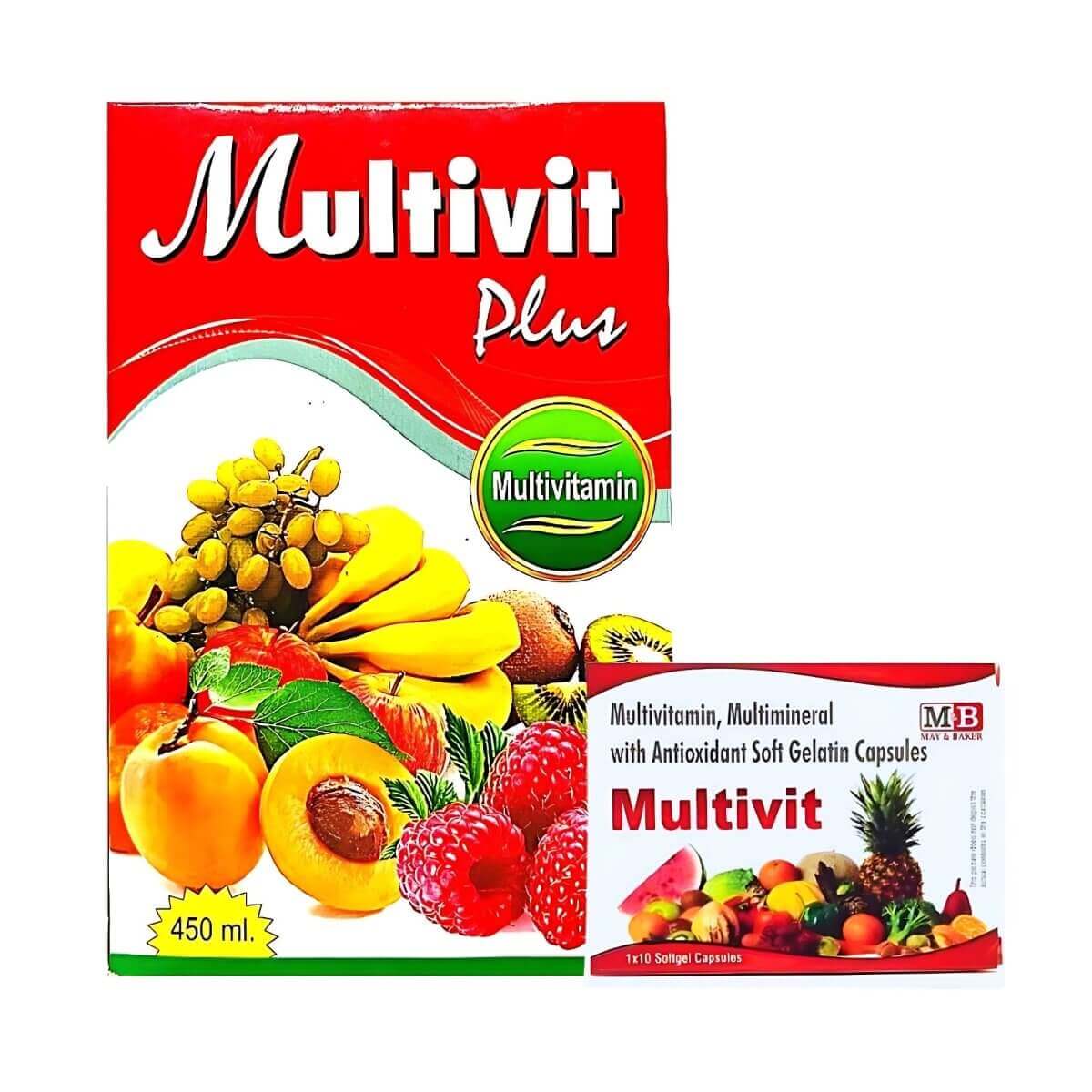 Ayurvedic Multivit Plus Syrup & Capsule (Combo Pack)