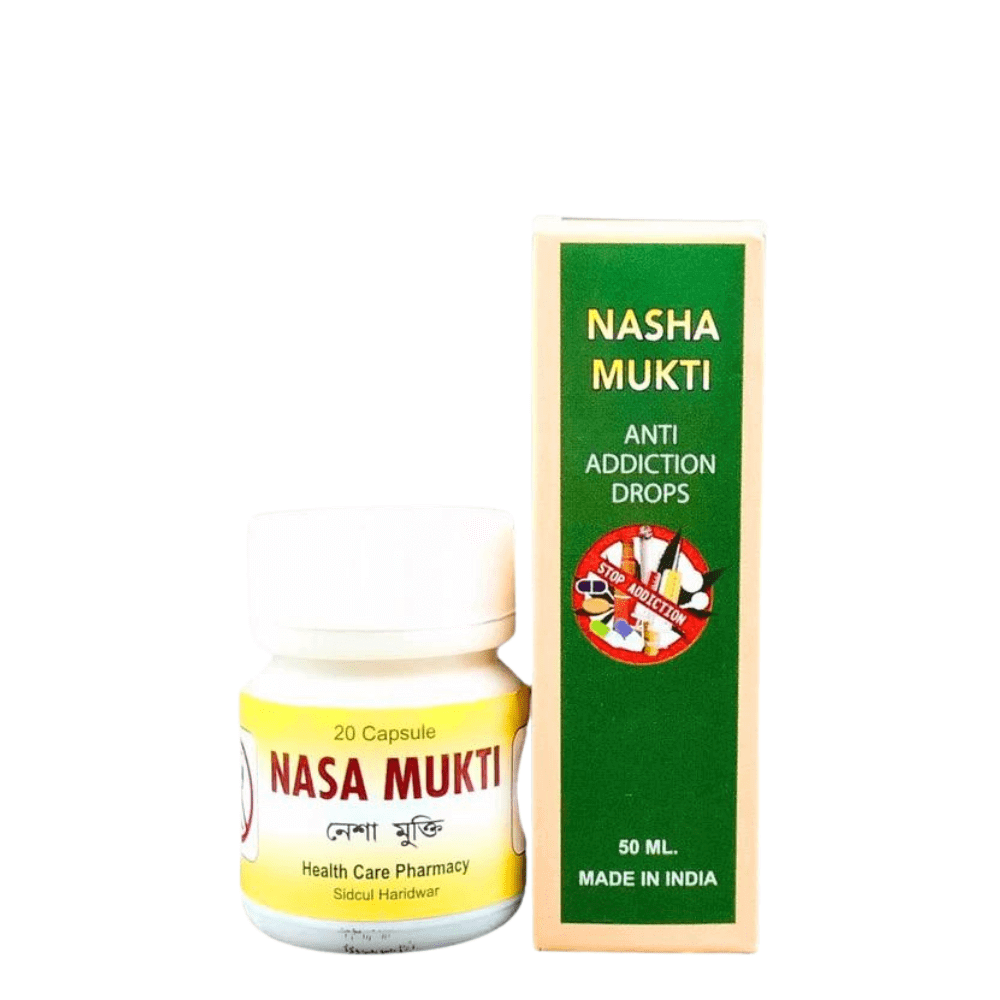 Ayurvedic Nasha Mukti Capsules & Nasha Mukti Drops (combo pack)