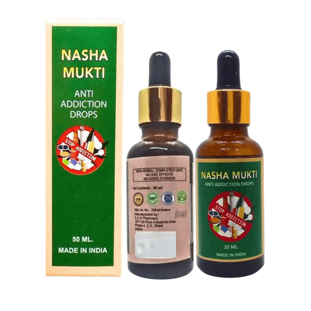 Ayurvedic Nasha Mukti Capsules & Nasha Mukti Drops (combo pack)