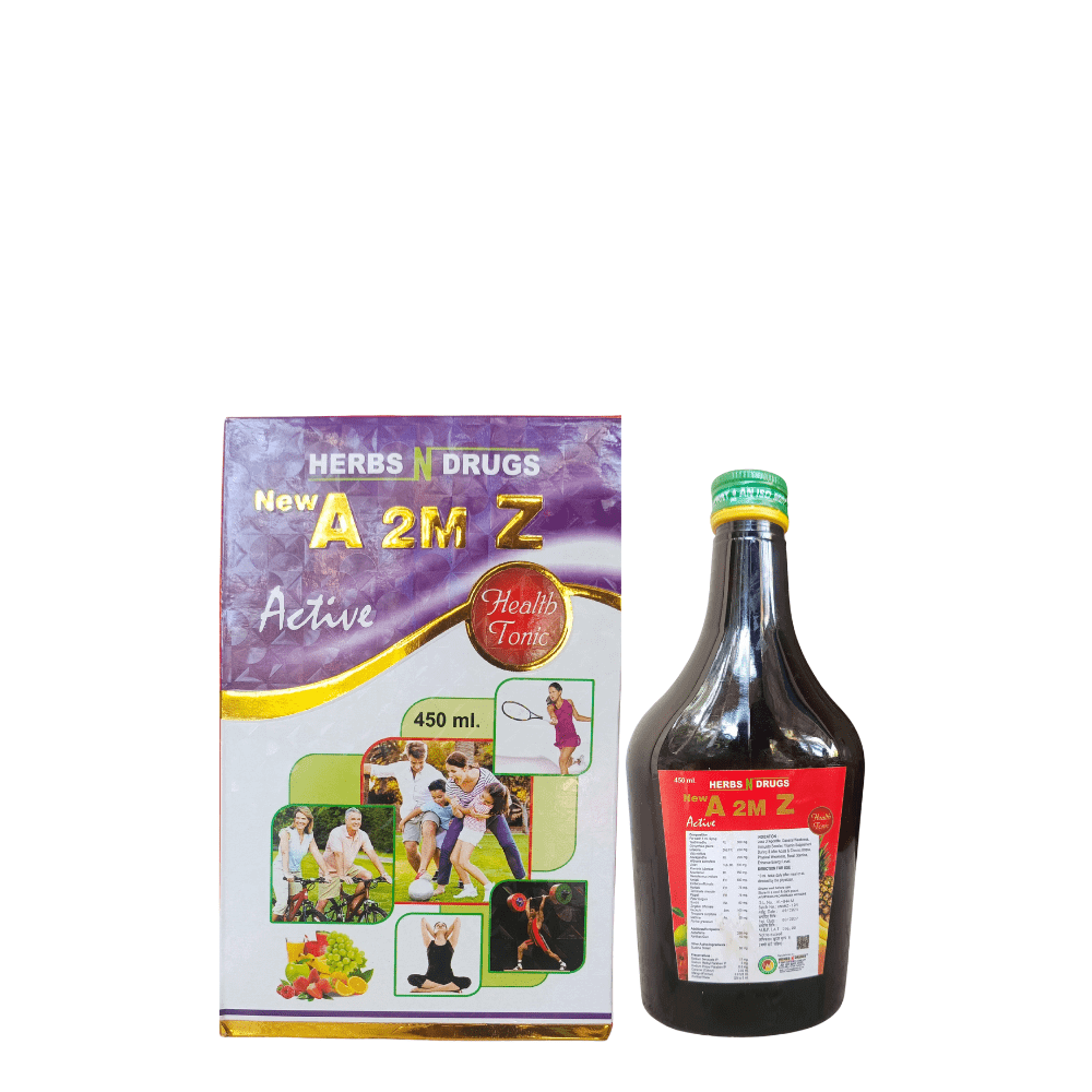 Ayurvedic New A 2M Z Active Health Tonic 450ml ( pack of 2 )