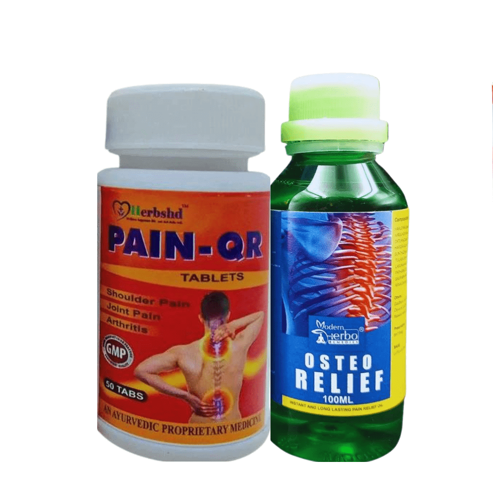 Ayurvedic Osteo Relief Oil & Pain - Qr Tablet (Combo Pack)