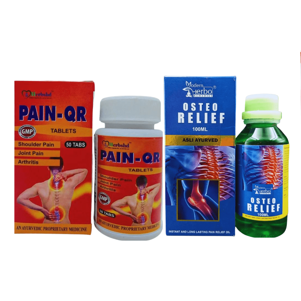 Ayurvedic Osteo Relief Oil & Pain - Qr Tablet (Combo Pack)