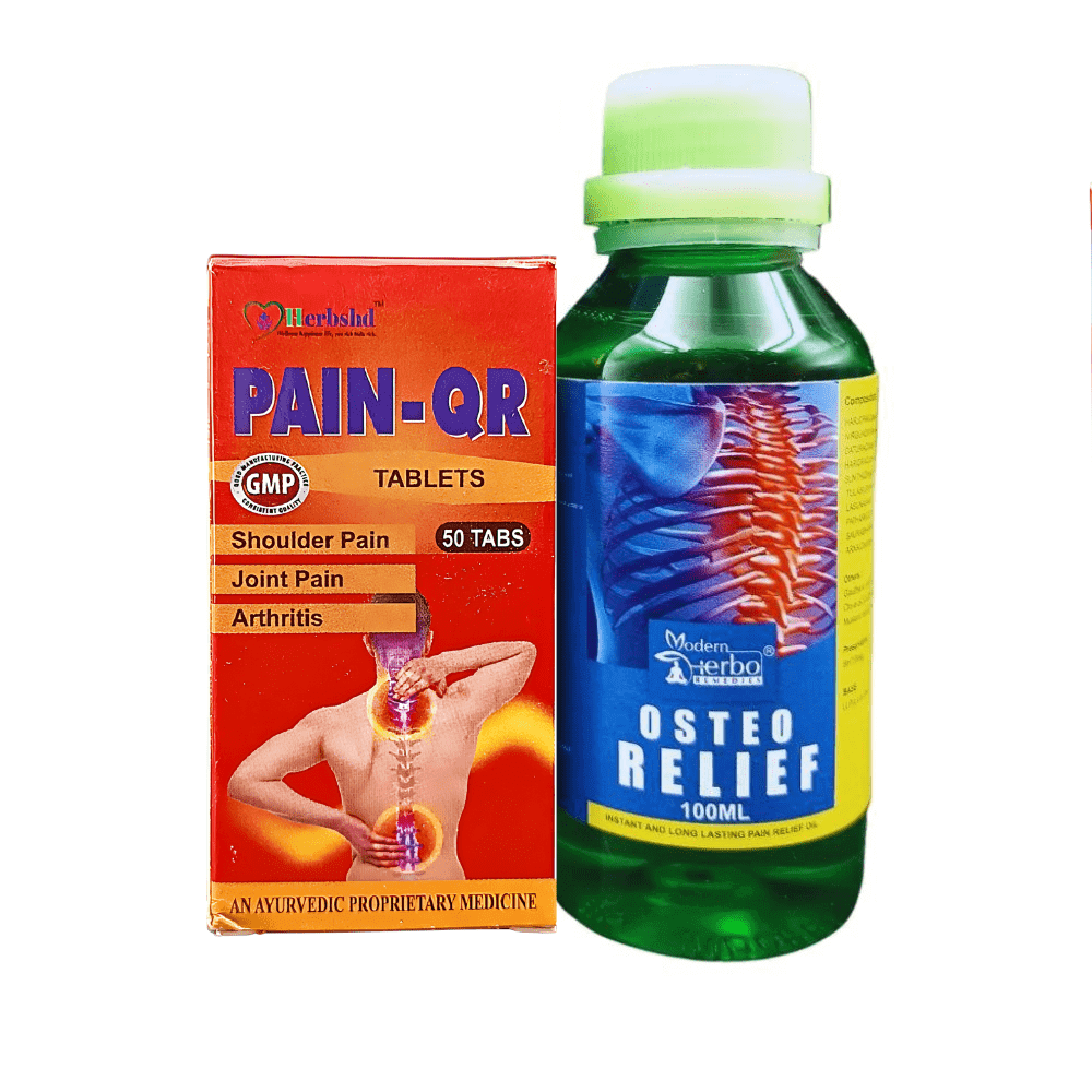 Ayurvedic Osteo Relief Oil & Pain - Qr Tablet (Combo Pack)