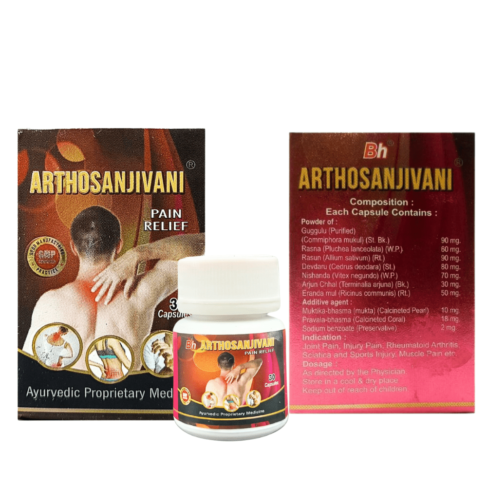 Ayurvedic Pain - Qr Oil & Arthosanjivani Pain Relief Capsule ( Combo Pack )