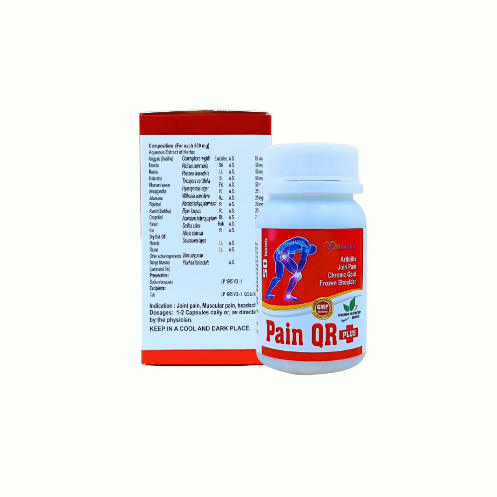 Ayurvedic Pain QR Plus Capsule – Best Natural Relief for Chronic Gout & Joint Pain | Pack of 2