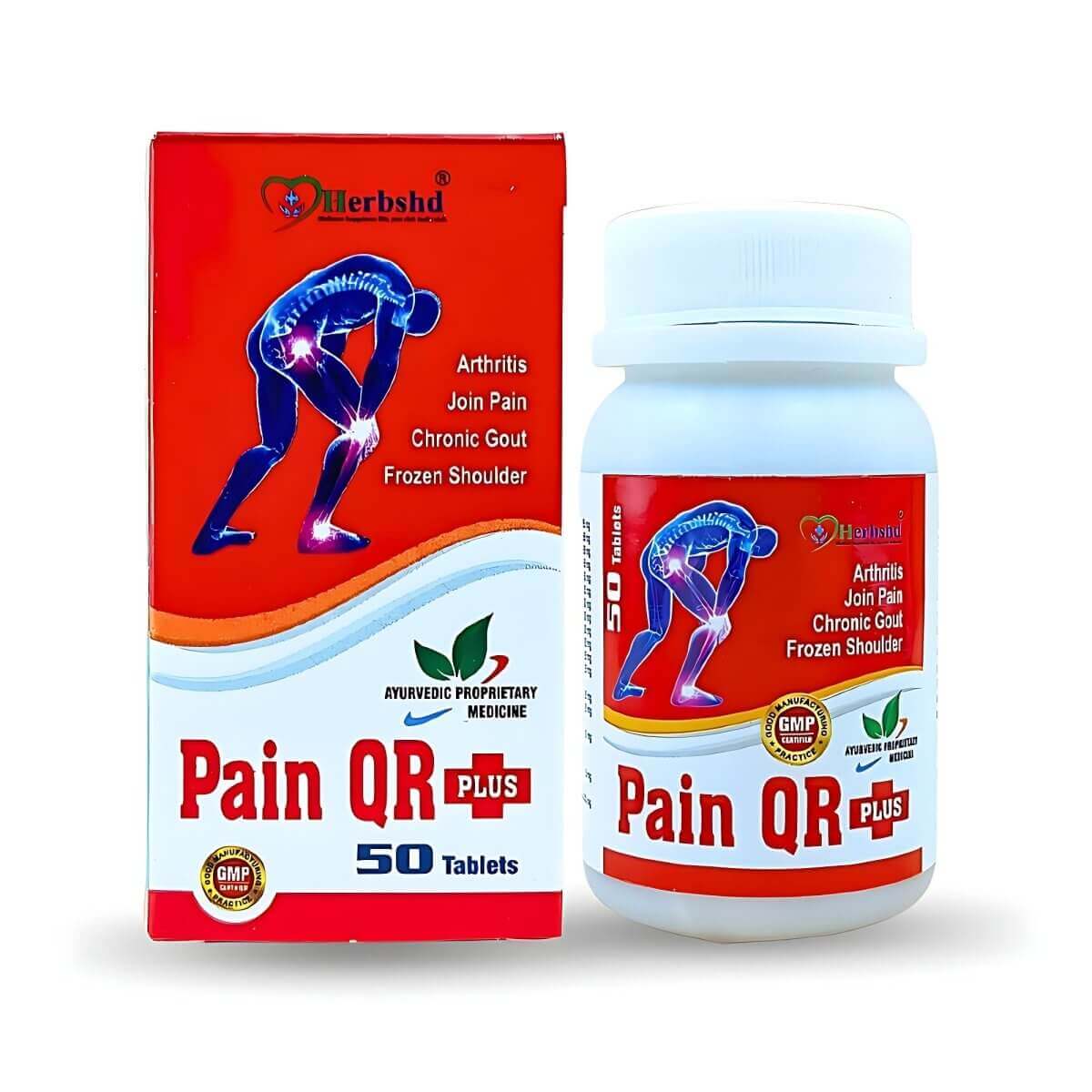 Ayurvedic Pain QR Plus Tablets for muscle pain & chronic pain (Pack Of 2)