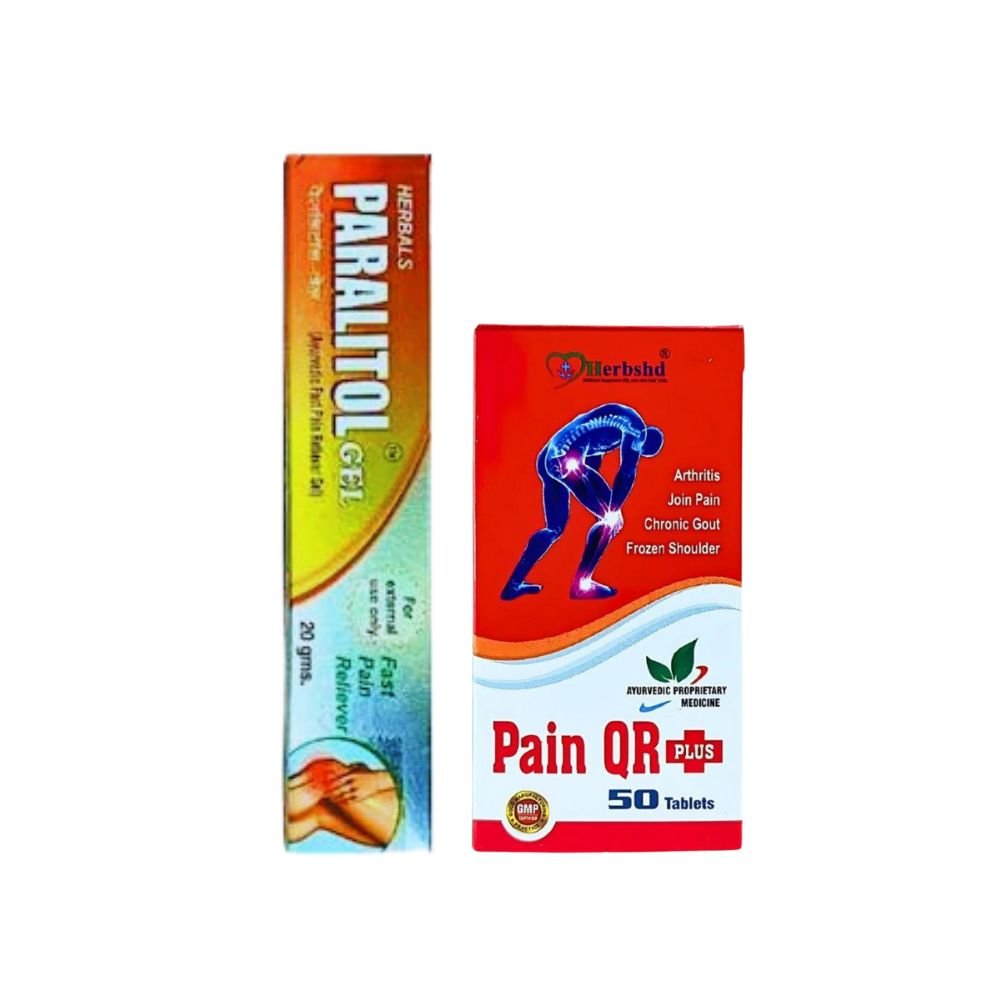 Ayurvedic Paralitol Gel - 1 & pain QR plus tablet (Pack of 2)
