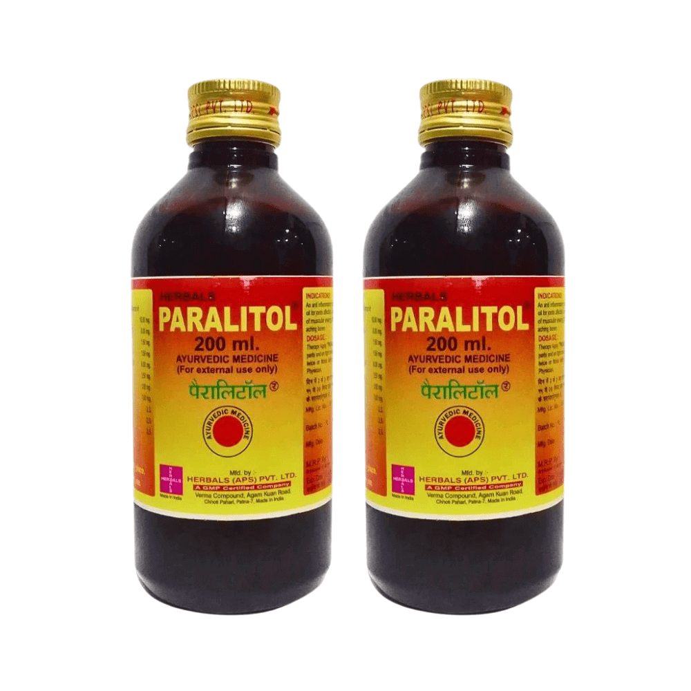 Ayurvedic Paralitol oil 200 ml. ( Pack Of 2 )