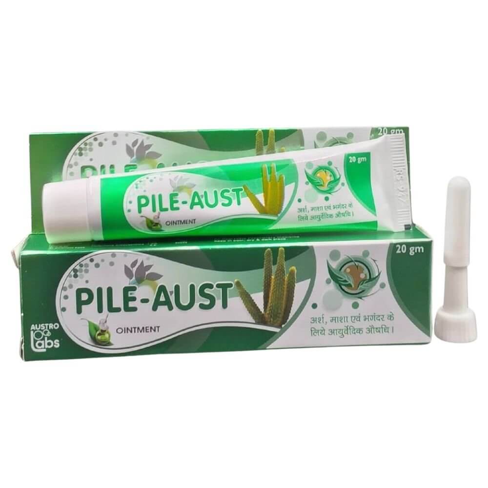 Ayurvedic Pile - gone Capsule & Pile - aust Oinment combo(pack of 2)
