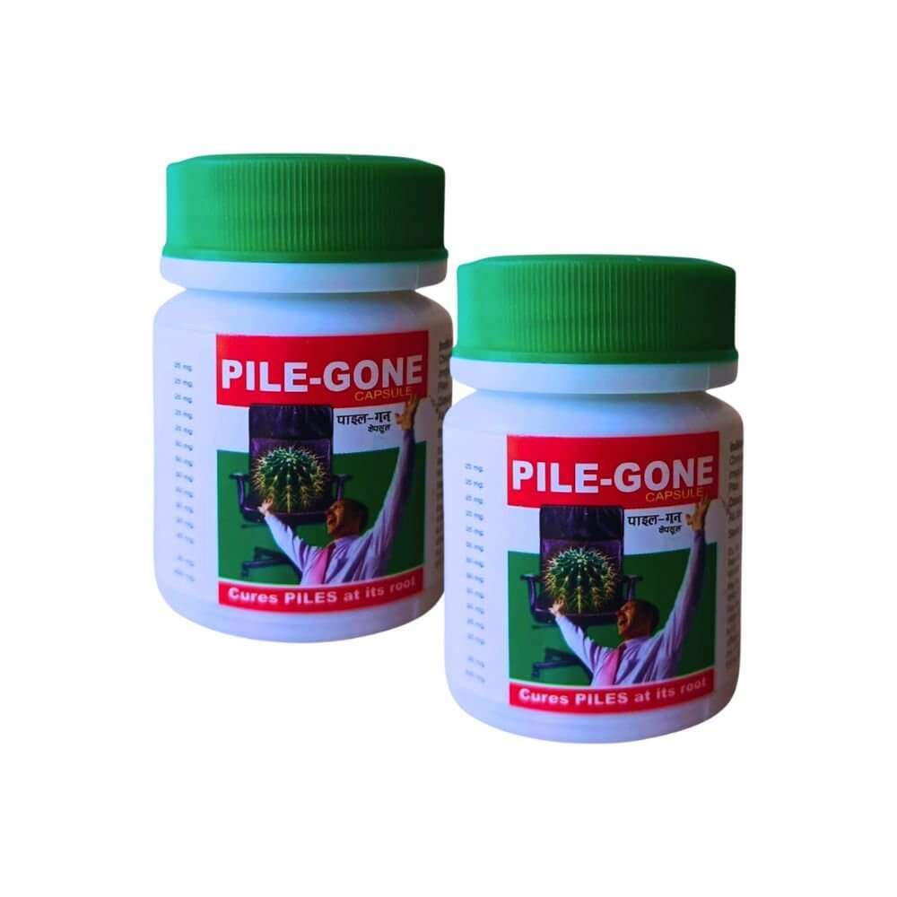 Ayurvedic Pile - gone Capsule & Pile - aust Oinment combo(pack of 2)