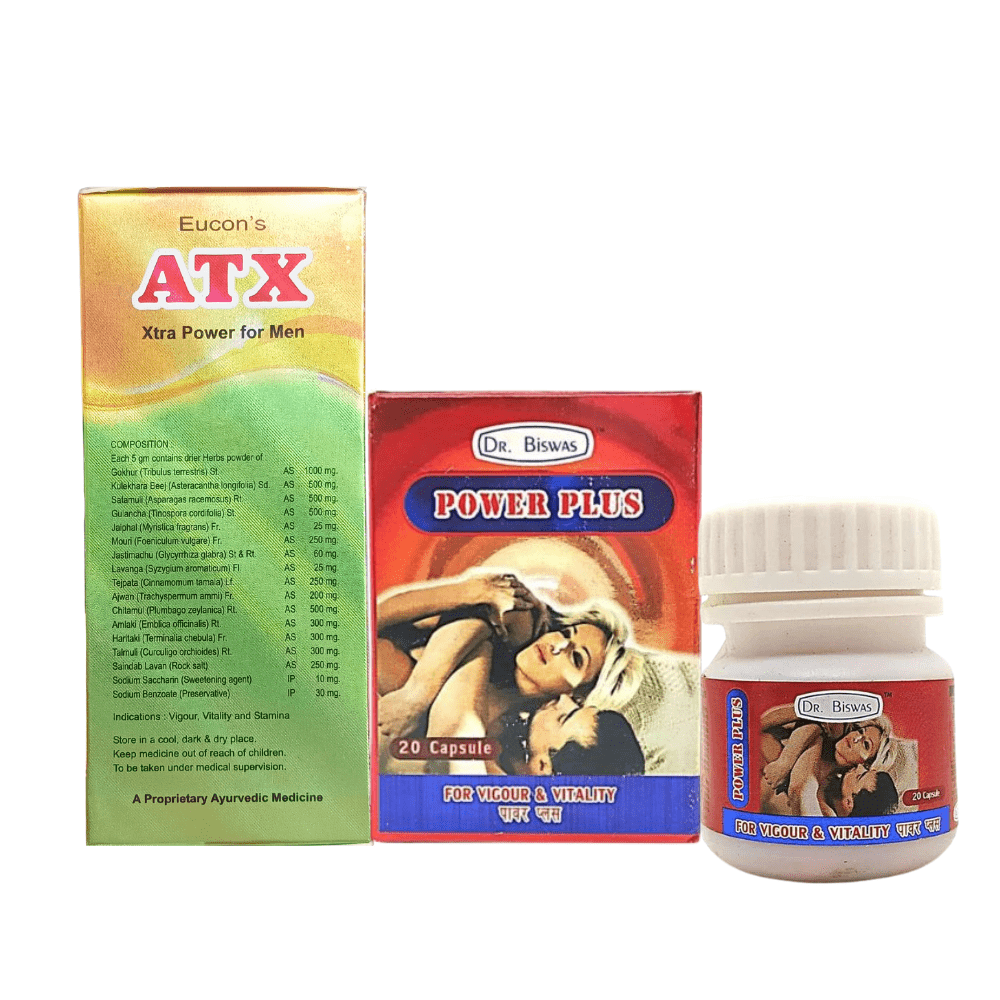 Ayurvedic Power Plus Capsule & ATX Powder (combo pack)