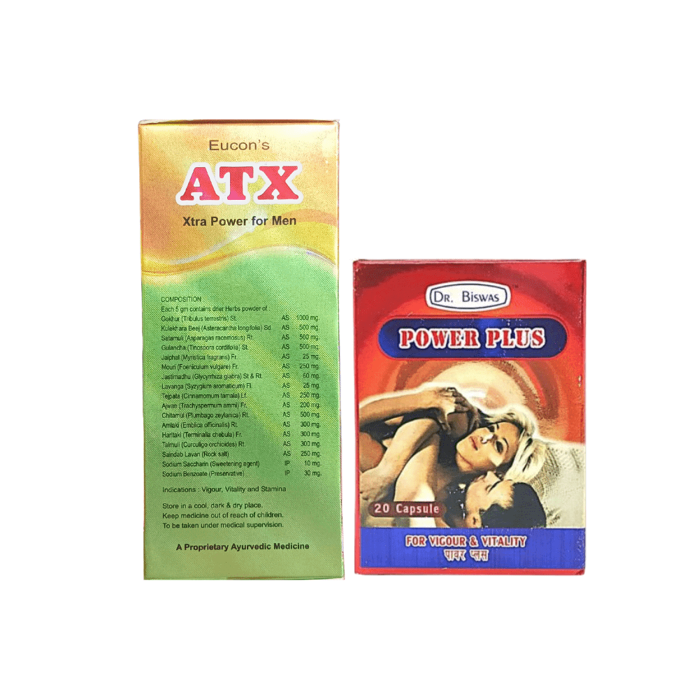 Ayurvedic Power Plus Capsule & ATX Powder (combo pack)