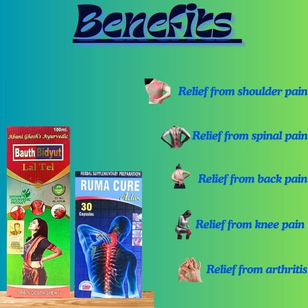 Ayurvedic Ruma Cure active capsule & Bauth Bidyut Lal Tel combo