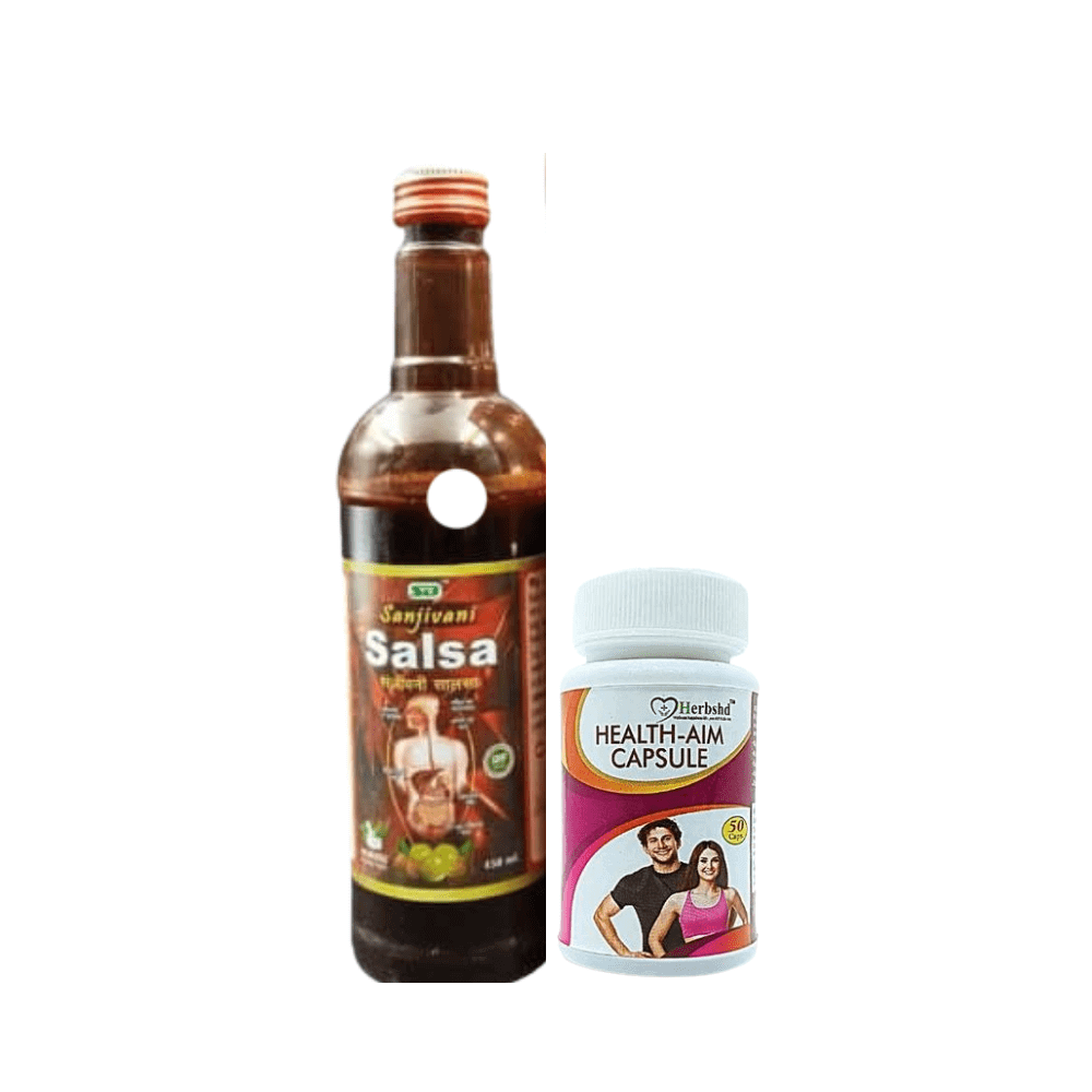 Ayurvedic Sanjivani Salsa Syrup &amp; Health - Aim Capsule (Combo Pack)