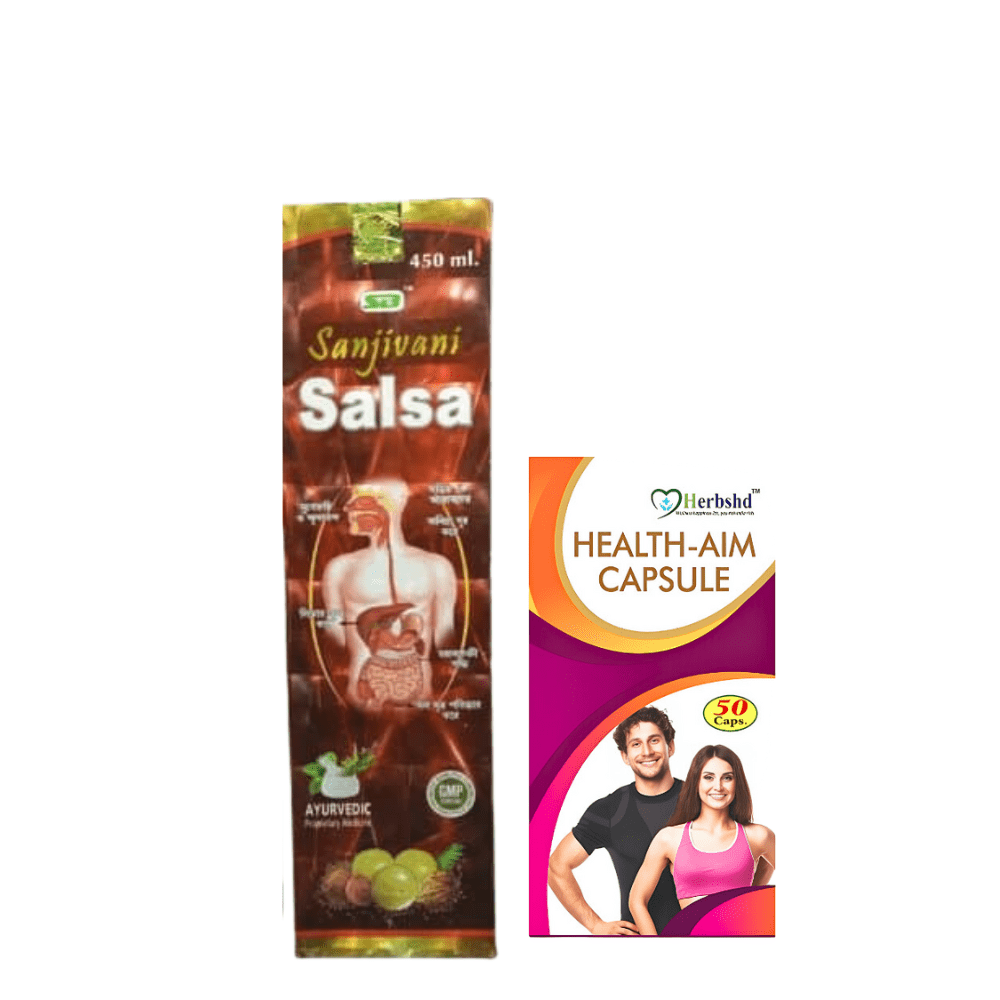 Ayurvedic Sanjivani Salsa Syrup &amp; Health - Aim Capsule (Combo Pack)