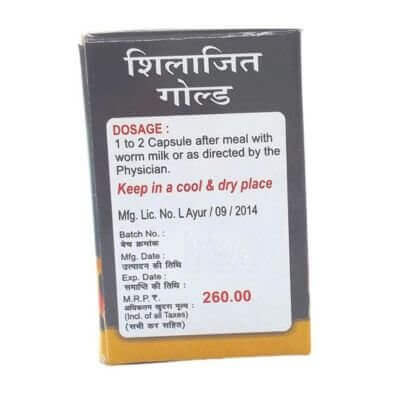 Shilajeet Capsule - Natural Ayurvedic Supplement (40 Capsules)