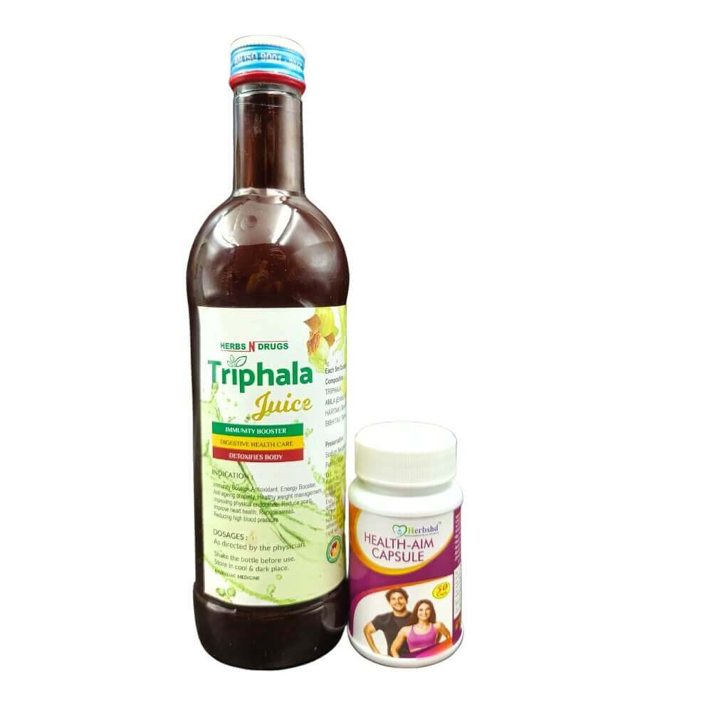 Ayurvedic Triphala Juice & Health Aim Capsule for Weight loss juice