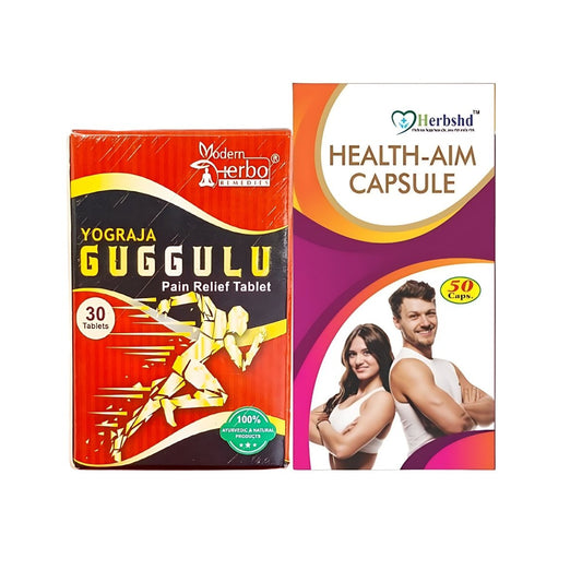 Ayurvedic Yograja Guggulu Pain Relife Tablet & Health Aim Capsule