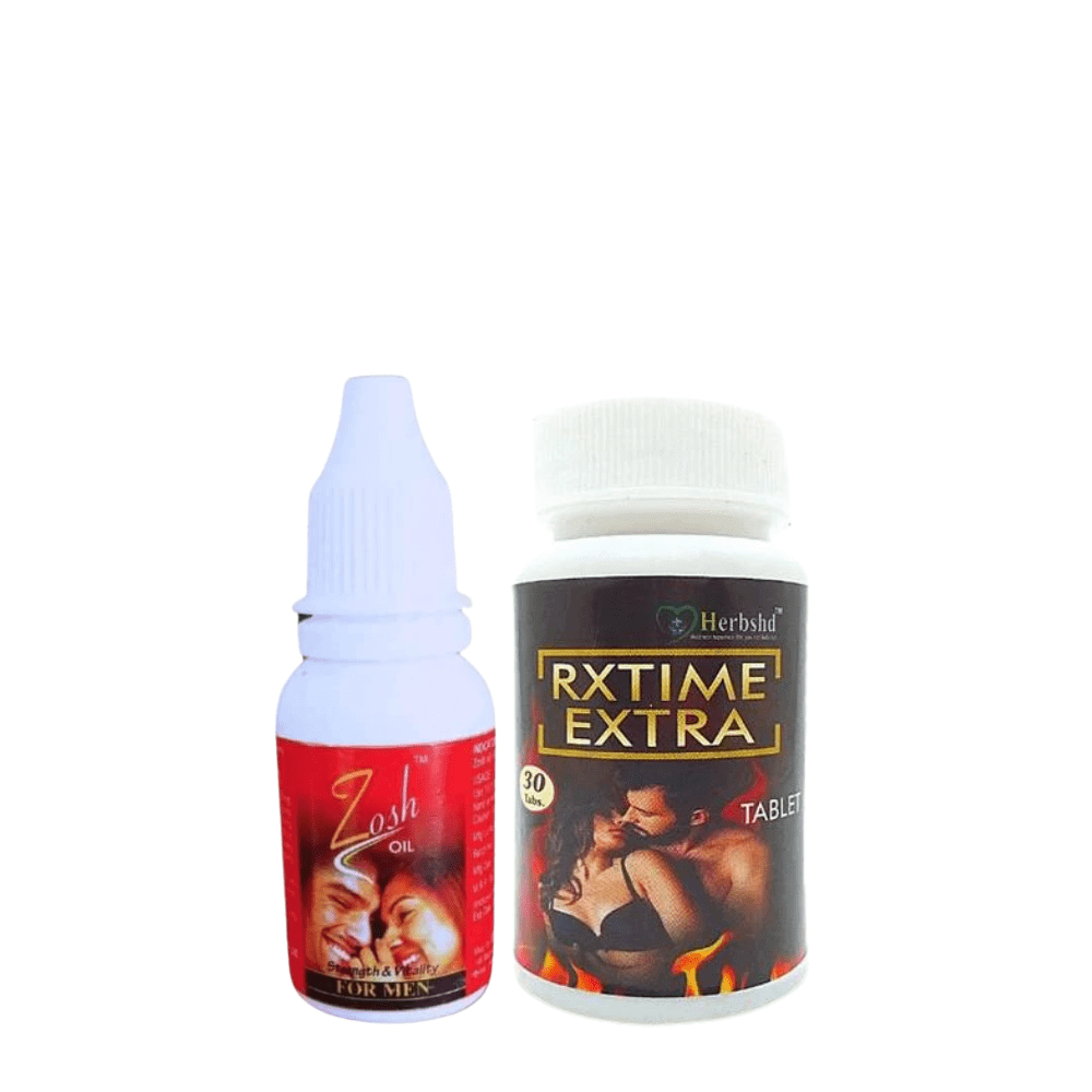 Ayurvedic Zosh Oil 15ml And Rxtime Extra Tablets ( Combo )