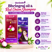Bhringraj hair oil for hair growth & Red Onion Hair Shampoo 300ml