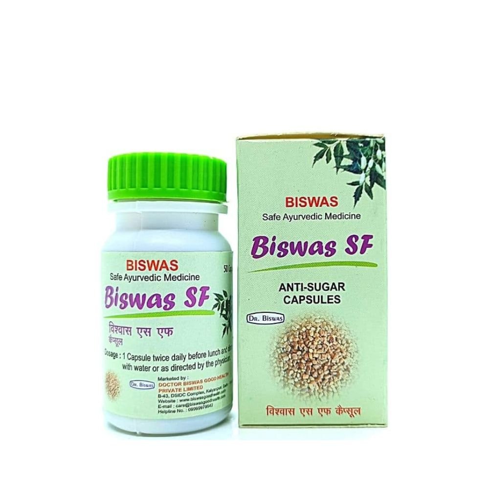 Biswas SF anti - sugar Capsule(pack of 4)