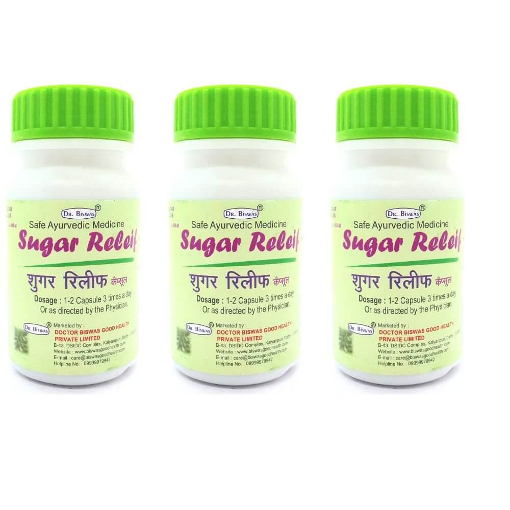 Biswas Sugar Relief Capsule (pack of 3)