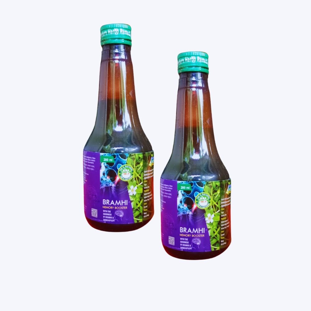 BRAMHI SYRUP 200ML FOR Improves Memory Makes children (PACK OF 3)