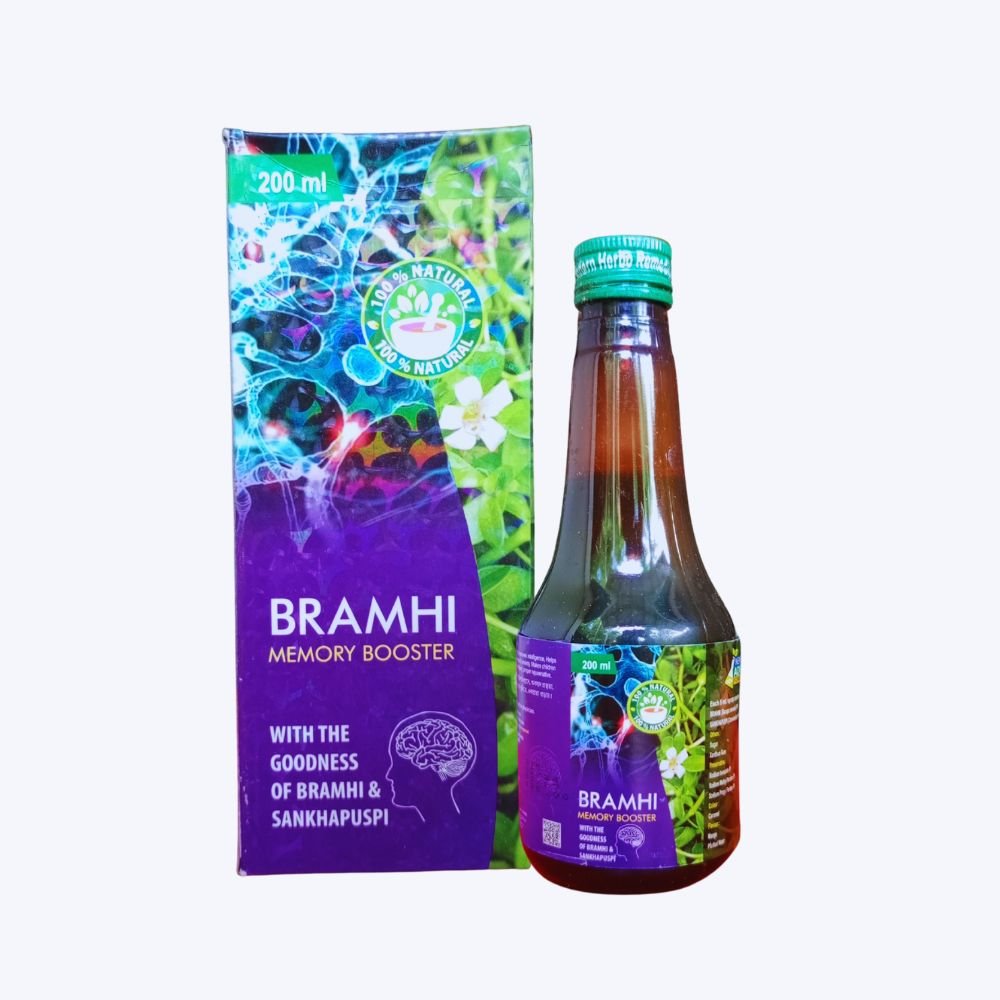 BRAMHI SYRUP 200ML FOR Improves Memory Makes children (PACK OF 3)