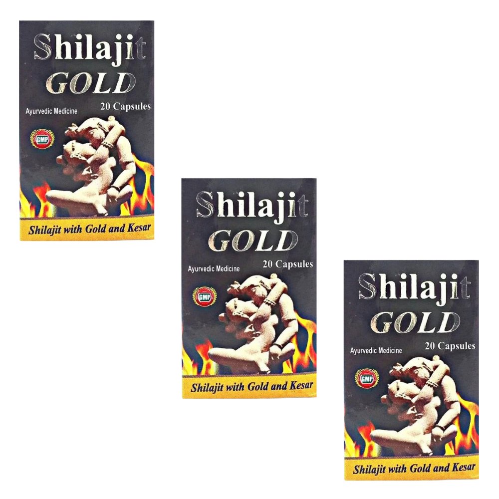 Buy Ayurvedic Best Shilajit Gold Capsule For Vigour &amp; Vitality (Pack of 3)